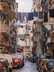 City view of Naples: bustling streets with typical Italian charm