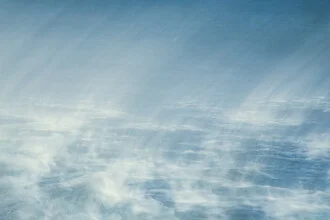 Photo art by Nadja Jacke: stormy Baltic Sea with blurred waves in blue