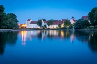 Fotokunst von Martin Wasilewski: Abendstimmung über der Donau in Straubing
