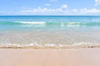 Photo art featuring soft hues of beach and water in Passikudah, Sri Lanka.