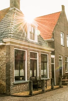 Photo art by Lotte Wildiers: urban scene with sun flares in the Netherlands