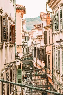 Photo art by Lotte Wildiers: city view of Koper in soft pink tones