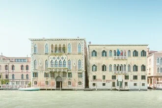 Photo art by Michael Schulz-dostal: colorful houses by the water in Venice
