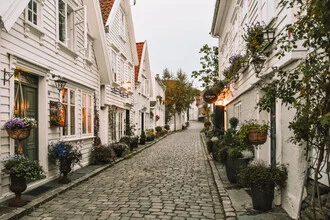 Photo art by Lotte Wildiers: charming view of Stavanger's old town in Norway