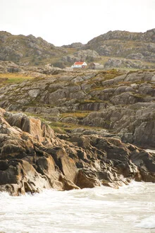 Photo art by Lotte Wildiers: coastal landscape with cliffs and sea in Norway