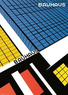 Wall art in Bauhaus style: minimalist illustration with clear shapes