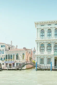 Photo art by Michael Schulz-dostal: Colorful houses by the water in Venice