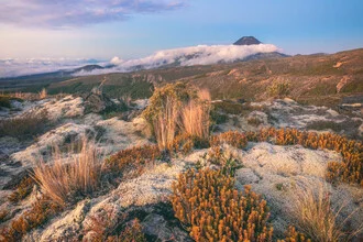 Photo art by Jean Claude Castor: Mount Ngauruhoe at dusk
