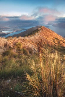 Photo art by Jean Claude Castor: serene morning landscape in New Zealand