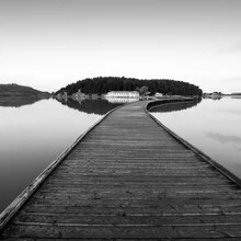 Photo art by Christian Janik: calm jetty by the water in Zvernec, Albania.