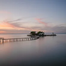 Photo art by Christian Janik: calm island on water with gentle waves