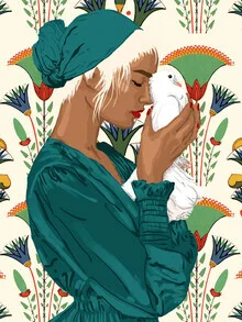 Illustration by Uma Gokhale: Heartwarming moment with a pigeon and plants