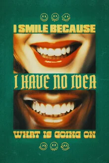 Funny illustration by Jonas Loose: smiling face with a humorous quote