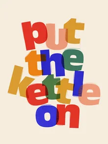 Wall art featuring a cheerful typography design for tea lovers in vibrant colors.