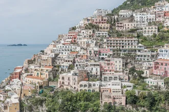 Fotokunst von Photolovers: Blick auf die bunten Häuser von Positano an der Amalfiküste