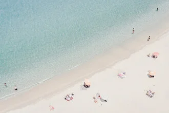 Beautiful beach in Tropea with gentle waves and clear water