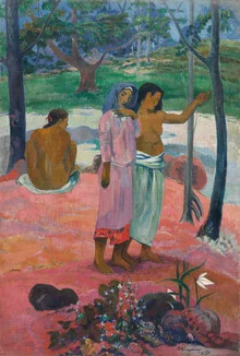 Wall art by Paul Gauguin: colorful depiction of a tropical scene