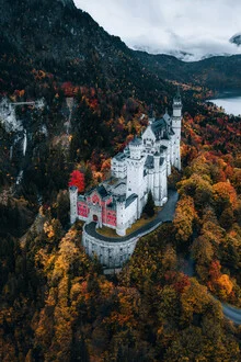 Photo art by Sergej Antoni: Autumn view of Neuschwanstein Castle in Bavaria
