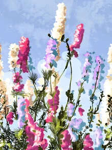 Illustration featuring colorful flowers and a positive mindset theme by Uma Gokhale.