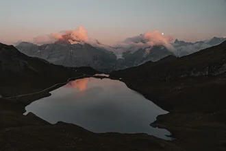 Photo art by Tobias Winkelmann: sunset over a mountain lake in Austria.