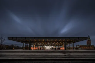Photo art by Michael Jurek: modern architecture of the Neue Nationalgalerie in Berlin