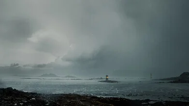 Photo art by J. Daniel Hunger: stormy coastal landscape in Brittany