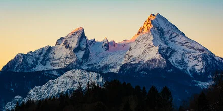 Fotokunst von Martin Wasilewski: Watzmann im Winter bei Sonnenaufgang