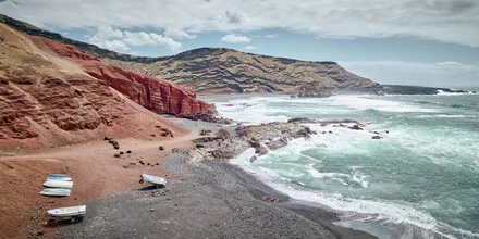 Photo art by Norbert Gräf: serene coastal landscape in Lanzarote