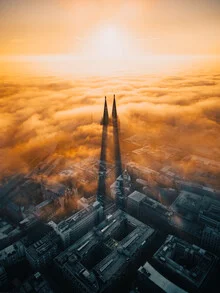 Photo art by Lennart Pagel: Cologne Cathedral in fog during sunrise
