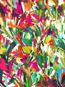 Abstract wall art by Uma Gokhale: bursts of color evoking emotions