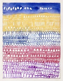 Wall art by Paul Klee: abstract cityscape in soft colors