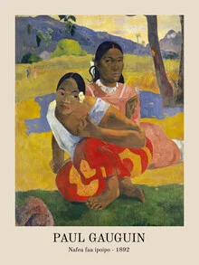 Illustration by Paul Gauguin: Life scenes with vibrant colors