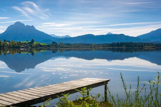 Photo art by Martin Wasilewski: autumn reflection of the Bavarian Alps in the lake
