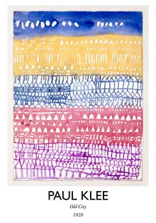Wall art by Paul Klee: colorful depiction of an urban landscape