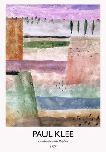 Abstraktes Wandbild mit sanften Farben und Formen, inspiriert von Paul Klee.