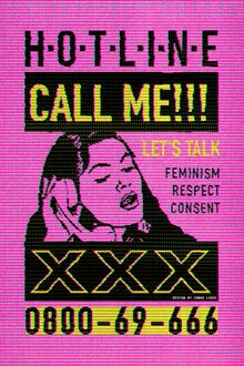 Wall art by Jonas Loose: colorful illustration featuring feminist messages