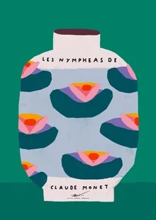 Wall art by Matías Larraín: elegant vase in soft colors