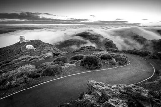 Photo art by Christoph Schaarschmidt: road at Roque de los Muchachos under a cloudy sky
