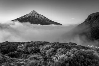 Photo art by Christoph Schaarschmidt: volcanic landscape with fog and clouds