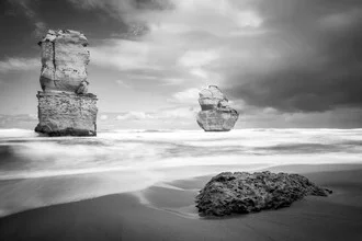 Photo art by Christoph Schaarschmidt: black-and-white capture of the Great Ocean Road