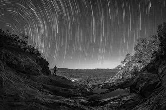 Photo art by Christoph Schaarschmidt: Kakadu at night with star trails