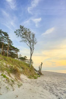 Photo art by Michael Valjak: tranquil sunset on the west coast of Darss