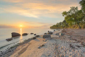 Photo art by Michael Valjak: Sunrise over the cliffs of Fehmarn