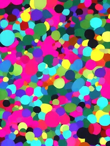 Colorful water balloons in a chaotic arrangement, conveying a cheerful mood.
