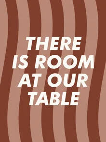 Wall art by Frankie Kerr-Dineen: friendly illustration of a kitchen table