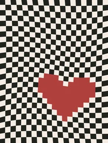 Illustration by Frankie Kerr-Dineen: pixel heart in soft colors
