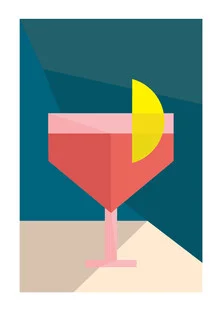 Wall art by Frankie Kerr-Dineen: cheerful cocktail illustration for relaxed evenings.
