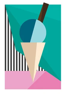 Wall art by Frankie Kerr-Dineen: playful illustration of ice cream