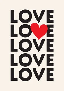 Wall art by Frankie Kerr-Dineen: playful illustration about love