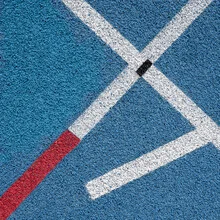 Abstract photo art by Klaus Lenzen featuring colorful geometric shapes.